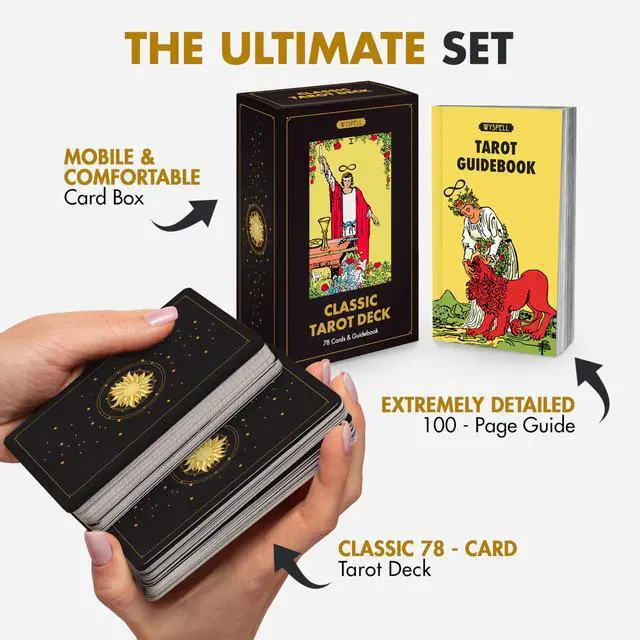 Alt view image 2 of 7 - Classic Tarot Cards for Beginners - Traditional Tarot Deck (Dark)