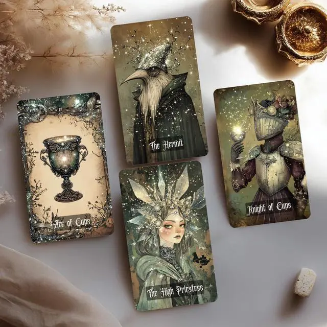 Alt view image 5 of 7 - Starlight Dream Tarot, 78 tarot cards for beginners, with dreamy and minimalist illustrations, Fortune Telling Readers, Intuition, Divination and Spiritual Insight, divination(PDF Guidebook)