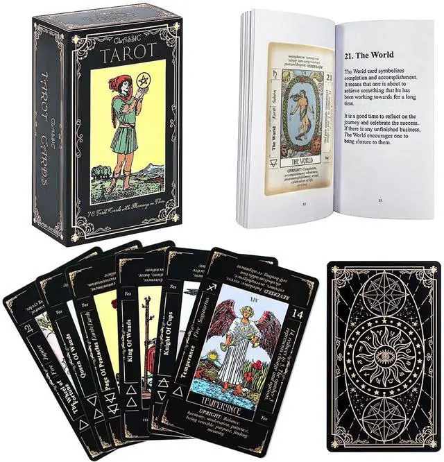 Main image of Tarot Cards Set, Tarot Cards for Beginners with Meanings on Them