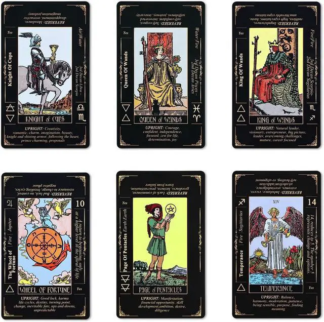 Alt view image 4 of 6 - Tarot Cards Set, Tarot Cards for Beginners with Meanings on Them