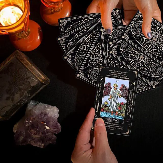 Alt view image 6 of 6 - Tarot Cards Set, Tarot Cards for Beginners with Meanings on Them