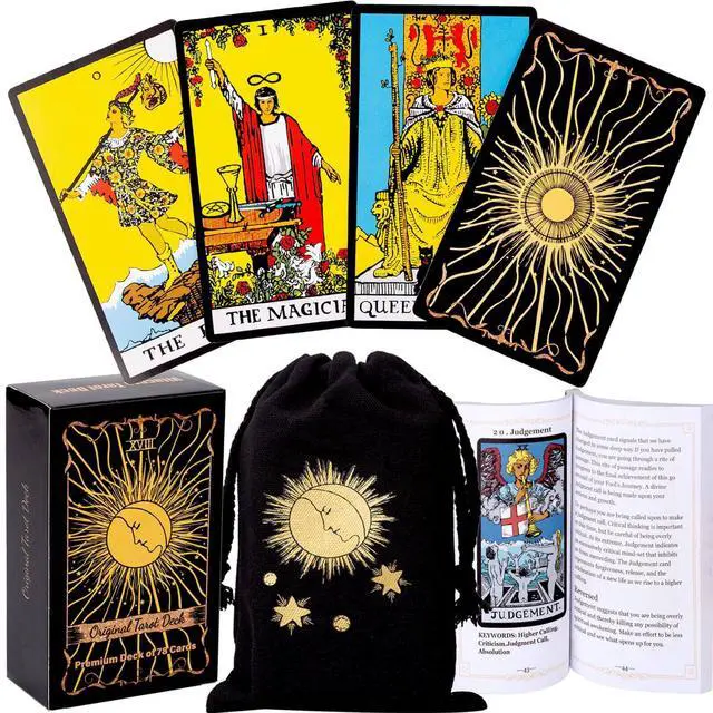 Main image of The Original Tarot Cards Deck with Guidebook and Linen Bag for Beginners