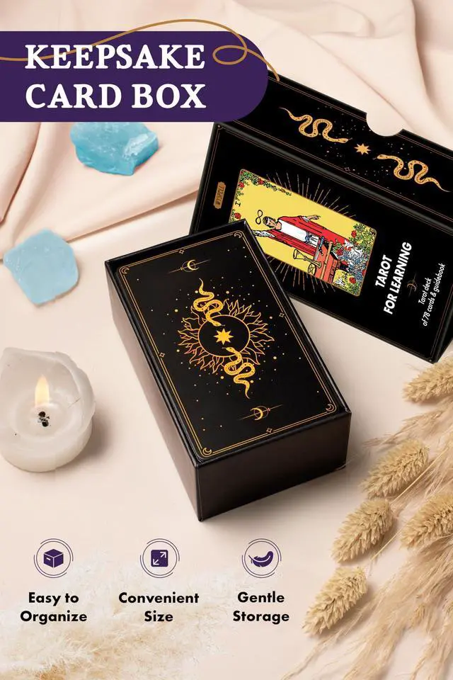 Alt view image 7 of 7 - Tarot for Learning - Tarot Cards with Meanings on Them & Guidebook