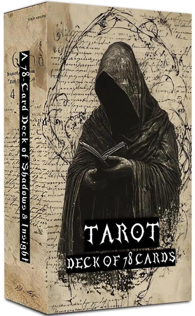 Main image of Eternal Whisper Tarot Deck, 78 Tarot Cards with PDF Guidebook, Vintage Gothic Style, Parchment Theme, Modern Witch Tarot for Beginners- Experienced Readers, Divination Spiritual Growth Tool