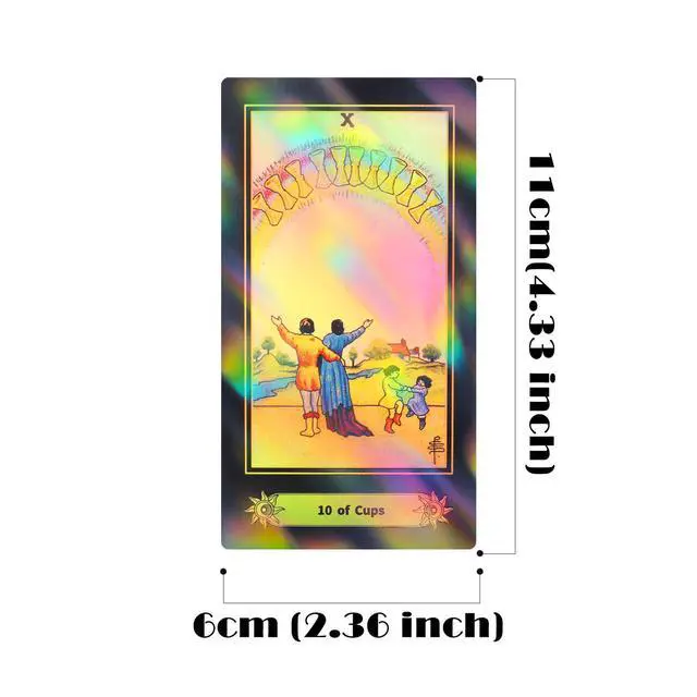 Alt view image 6 of 7 - Surface Laser Holographic 78 Tarot Cards with Guidebook