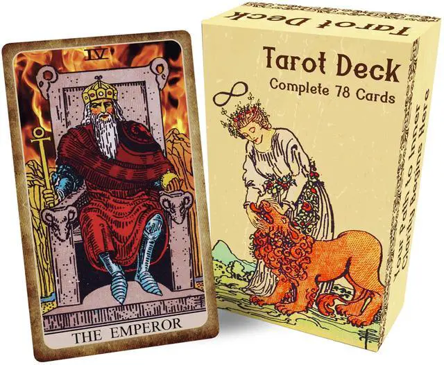 Main image of Tarot Cards with Guidebook Classic 78 Card Rider Waite Smith Tarot Deck Beginner Friendly Tarot Cards Deck Standard Size, Durable Matte Finish, Vibrant Artwork