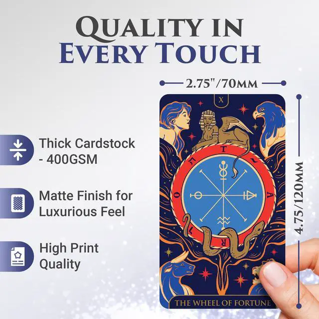 Alt view image 3 of 7 - Tarot Cards with Guide Book - Starlight Unique Tarot Deck (Blue)
