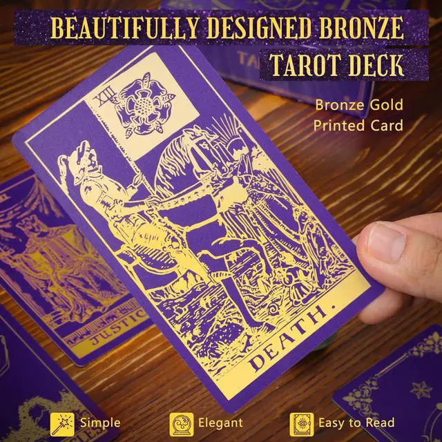 Alt view image 3 of 7 - 78 Tarot Cards Deck with Guide Book and Linen Carry Bag, Classic Original Tarot Cards for Beginners to Experts, Witchy Gifts for Women
