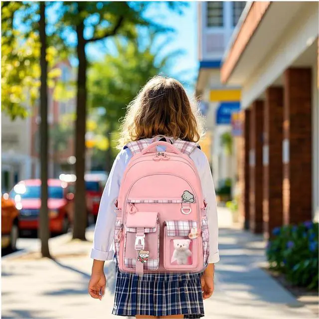 Alt view image 2 of 7 - Girls Backpack,Cute School Backpack for Girls Kids Teens
