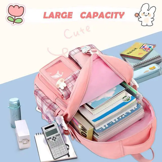 Alt view image 4 of 7 - Girls Backpack,Cute School Backpack for Girls Kids Teens