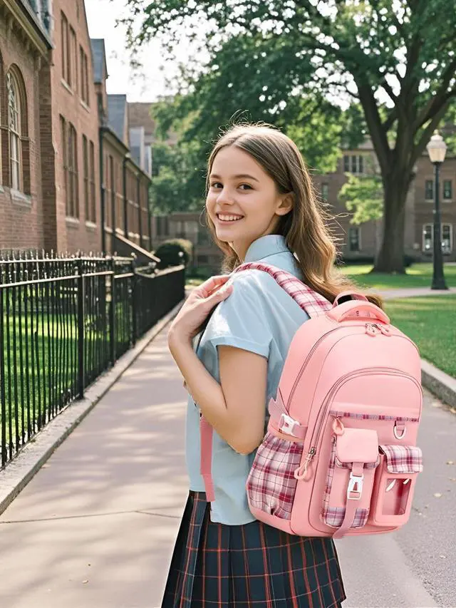 Alt view image 7 of 7 - Girls Backpack,Cute School Backpack for Girls Kids Teens