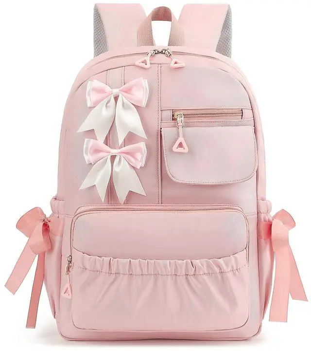 Main image of Kids School Backpack for Girls Cute Kawaii Bookbag with Bows