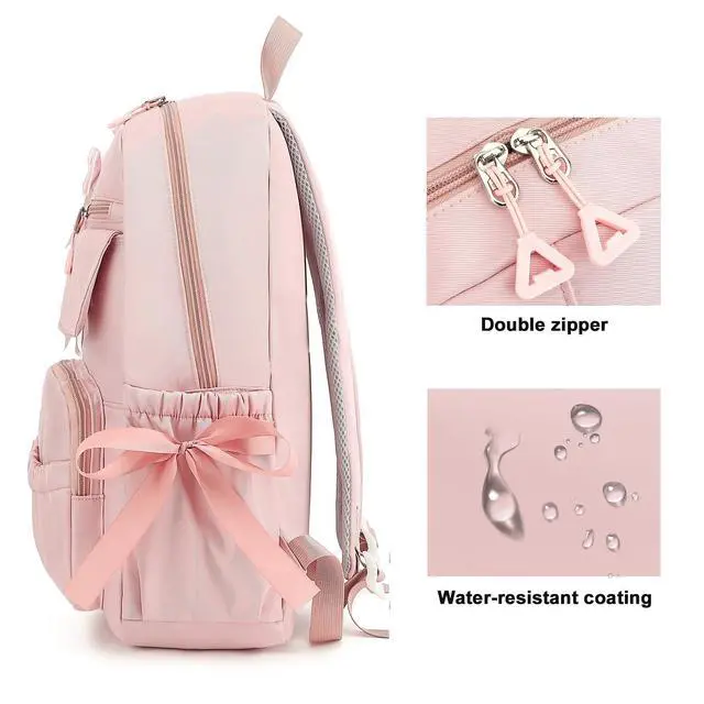 Alt view image 5 of 7 - Kids School Backpack for Girls Cute Kawaii Bookbag with Bows