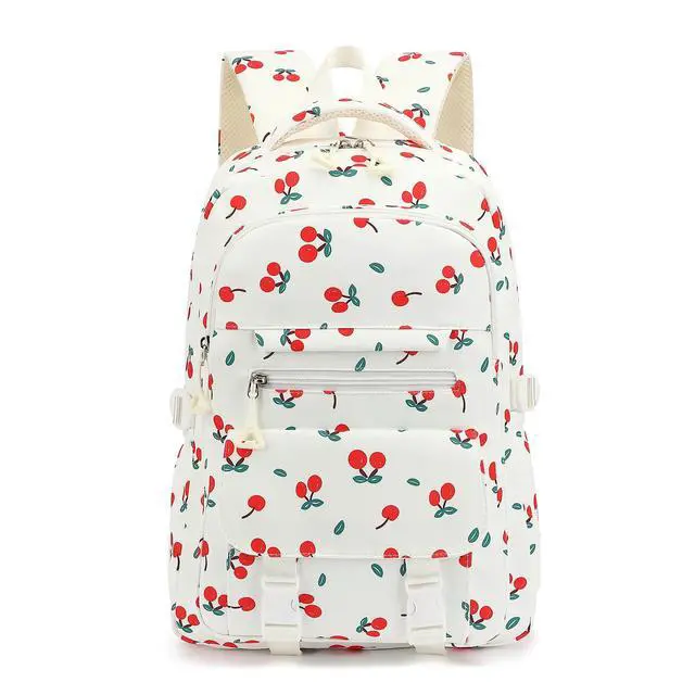 Alt view image 7 of 7 - School Backpack for Girls High Middle Cherry Kids Coquette Bookbag