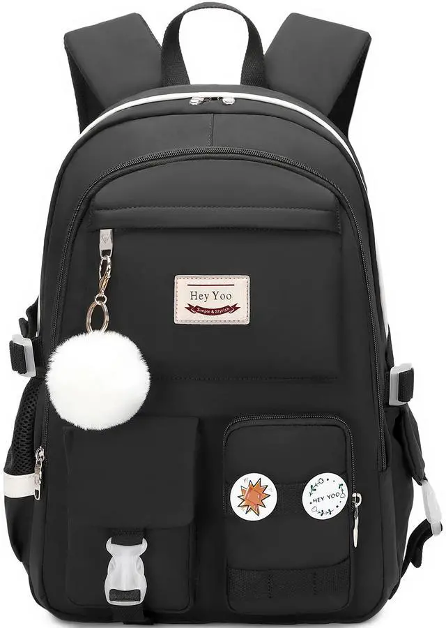 Main image of Backpack for Girls Bookbag Cute School Bag College Middle High Elementary School Backpack for Teen Girls (Black)
