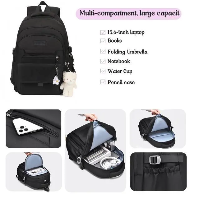 Alt view image 4 of 7 - Girls Backpack for College High Middle School, Cute Teen Bookbag