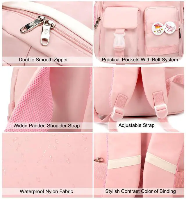 Alt view image 5 of 6 - Laptop Backpacks 15.6 In Kids School Backpack for Girls Women Bookbag