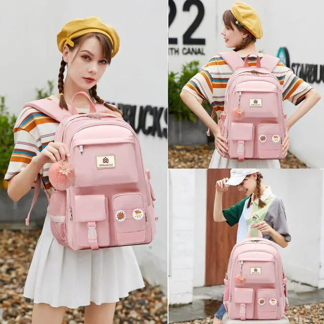 Alt view image 2 of 6 - Laptop Backpacks 15.6 In Kids School Backpack for Girls Women Bookbag