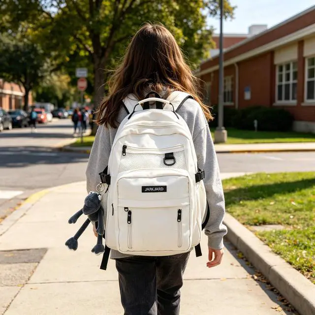 Alt view image 2 of 7 - Cute Aesthetic Kawaii Backpack for School Girls with Pendant