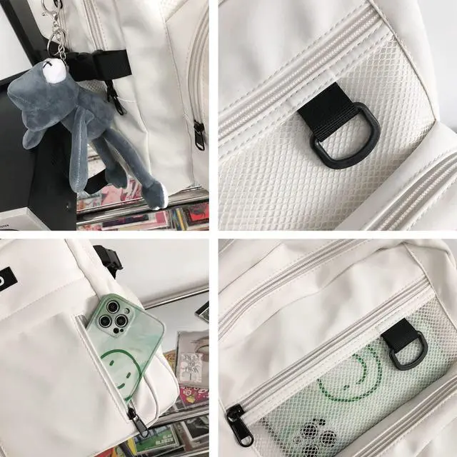 Alt view image 3 of 7 - Cute Aesthetic Kawaii Backpack for School Girls with Pendant