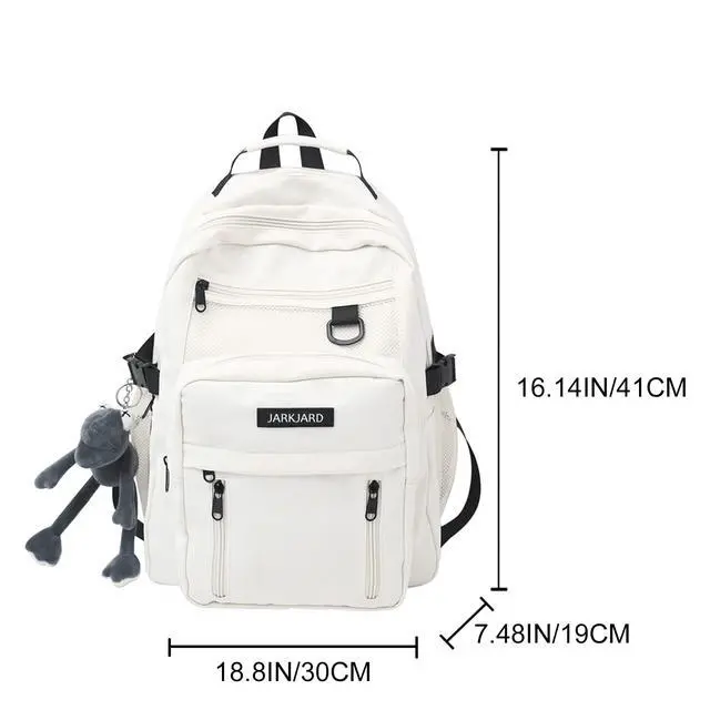 Alt view image 5 of 7 - Cute Aesthetic Kawaii Backpack for School Girls with Pendant