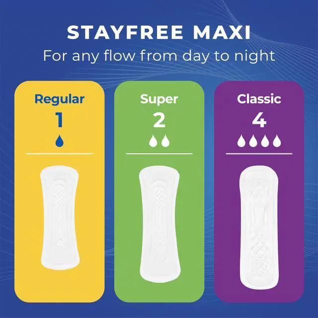 Alt view image 6 of 7 - Maxi Super Pads Wingless, Period and Leaks, 66 ct