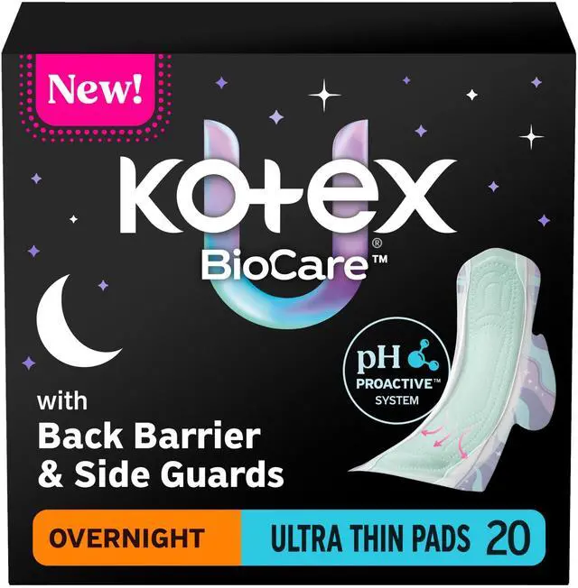 Main image of BioCare Ultra Thin Overnight Pads, Wings, 20 Count