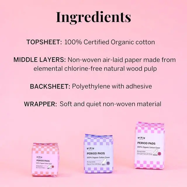 Alt view image 7 of 7 - Organic Pads Cotton Ultra Thin Overnight Pads for Women - Extra Heavy Absorbency with Wings - Leak-Proof, Hypoallergenic & Unscented - Compostable, Biodegradable - FSA Eligible - 12 Count