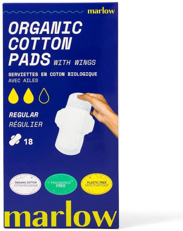 Main image of Organic Cotton Pads with Sticky Wings | Ultra Thin | Day Time