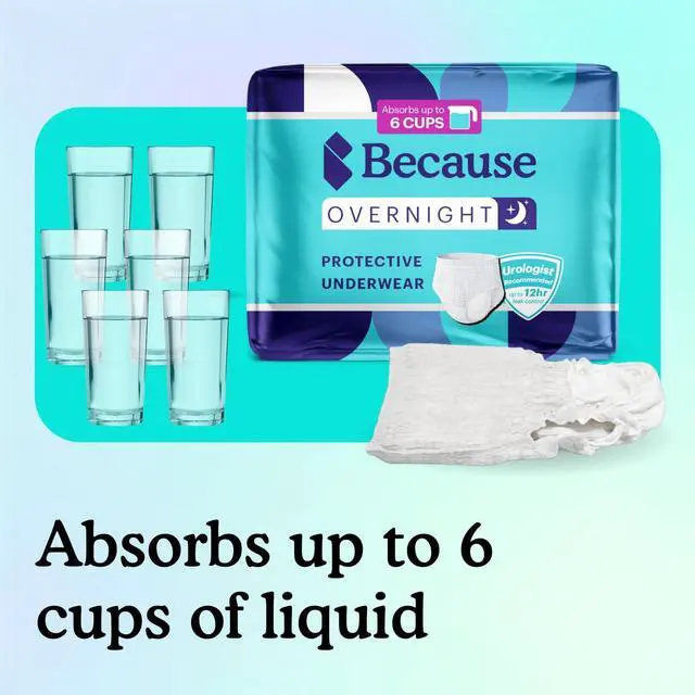 Alt view image 2 of 7 - Overnight Absorbency Pull Ups - Adult Disposable Incontinence Underwear, Extra Absorbent Nighttime Briefs for Men and Women, White, Large, 20 Count