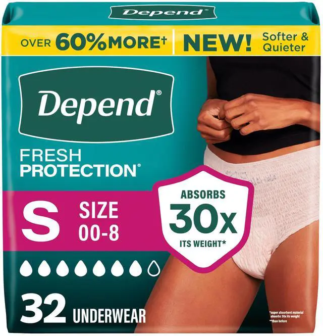Main image of Fresh Protection Adult Diapers for Women, Small, 32 Count