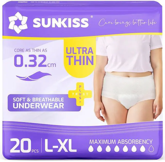 Main image of Ultra Thin Incontinence Underwear for Women, Unscented, L/XL, 20 Ct