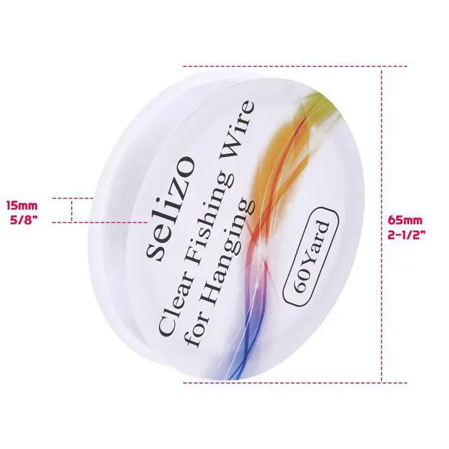 Alt view image 4 of 7 - Fishing Wire, Selizo 3Pcs Clear Fishing Line Jewelry String Invisible Nylon Thread for Hanging Decorations, Beading and Crafts (3 Sizes, 60 Yards per Roll)