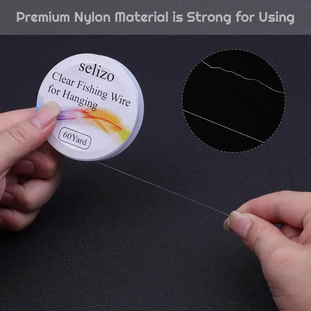 Alt view image 5 of 7 - Fishing Wire, Selizo 3Pcs Clear Fishing Line Jewelry String Invisible Nylon Thread for Hanging Decorations, Beading and Crafts (3 Sizes, 60 Yards per Roll)