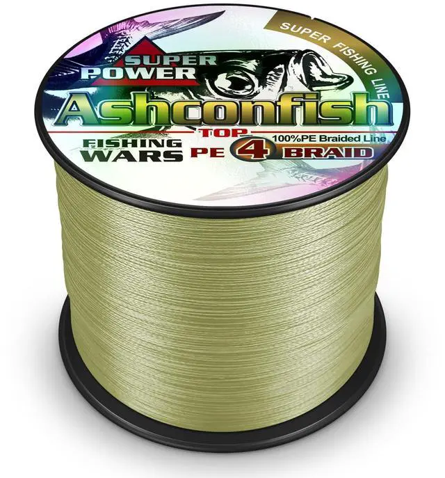 Main image of Braided Fishing Line- 4 Strands Super Strong PE Fishing Wire Heavy Tensile for Saltwater & Freshwater Fishing -Abrasion Resistant - Zero Stretch- 100M/109Yds 30LB Army Green