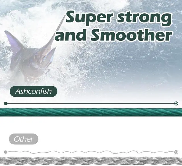 Alt view image 4 of 7 - Braided Fishing Line- 4 Strands Super Strong PE Fishing Wire Heavy Tensile for Saltwater & Freshwater Fishing -Abrasion Resistant - Zero Stretch- 100M/109Yds 30LB Army Green