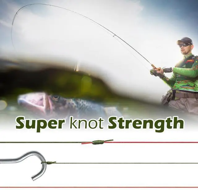 Alt view image 6 of 7 - Braided Fishing Line- 4 Strands Super Strong PE Fishing Wire Heavy Tensile for Saltwater & Freshwater Fishing -Abrasion Resistant - Zero Stretch- 100M/109Yds 30LB Army Green