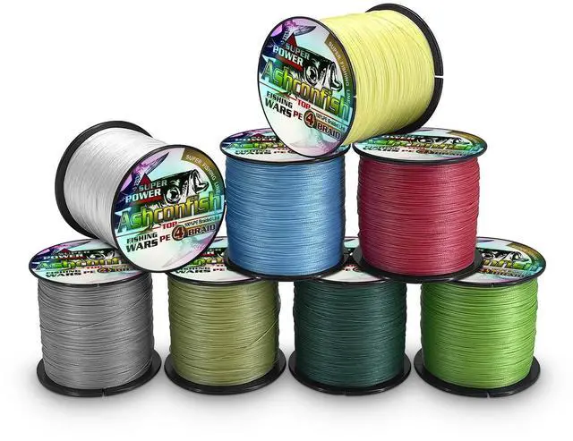 Alt view image 7 of 7 - Braided Fishing Line- 4 Strands Super Strong PE Fishing Wire Heavy Tensile for Saltwater & Freshwater Fishing -Abrasion Resistant - Zero Stretch- 100M/109Yds 30LB Army Green