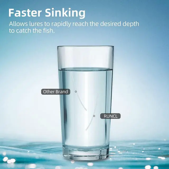 Alt view image 3 of 6 - Fluorocarbon Fishing Line, PowerFluoro Clear Fishing Leader Line, Virtually Invisible, Faster Sinking, Extra Sensitivity, 300-1000yds, 5-32lb Break Strength(1000Yds, 8LB(3.6kgs))
