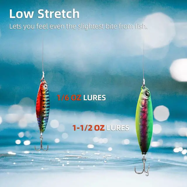 Alt view image 4 of 6 - Fluorocarbon Fishing Line, PowerFluoro Clear Fishing Leader Line, Virtually Invisible, Faster Sinking, Extra Sensitivity, 300-1000yds, 5-32lb Break Strength(1000Yds, 8LB(3.6kgs))