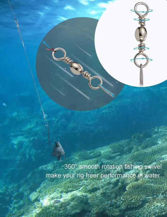 Alt view image 6 of 6 - Circle Hooks Rigs Saltwater Steel Leader Wire, 25pcs Heavy Duty Circle Hook with Leader Wire Bass Catfish Fishing Lure Rig