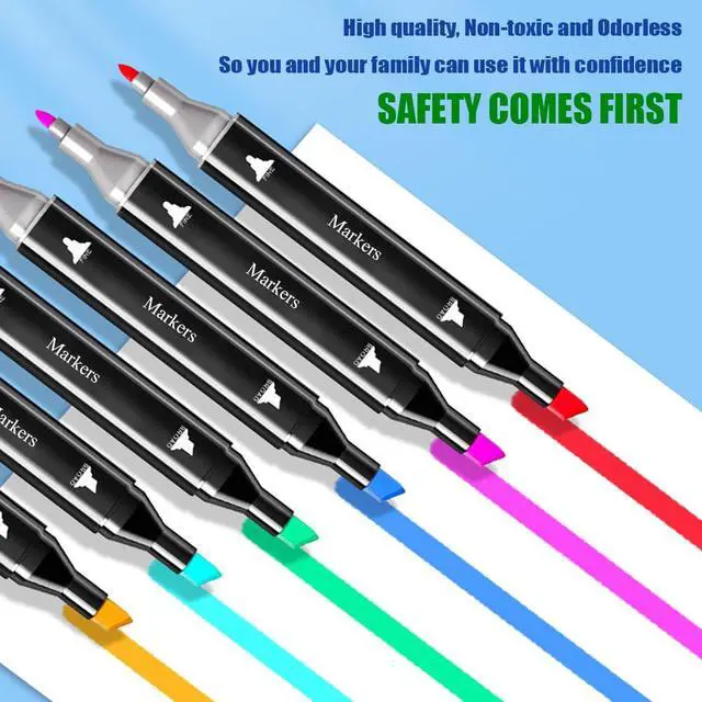 Alt view image 2 of 7 - Alcohol Markers, 80 Colors Art Drawing Markers Set for Kids Adults
