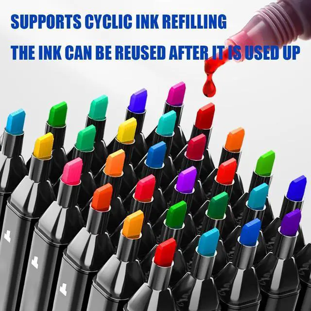Alt view image 5 of 7 - Alcohol Markers, 80 Colors Art Drawing Markers Set for Kids Adults