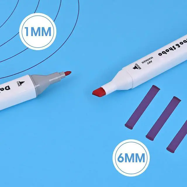 Alt view image 4 of 7 - 80 Colors Alcohol Markers, Dawing Marker, Dual Tip, Fine & Chisel Coloring Marker For Adult Coloring And Sketching