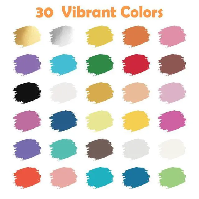 Alt view image 2 of 7 - 30 Colors Precision Dual Tip Acrylic Paint Markers Pens - Brush & Fine