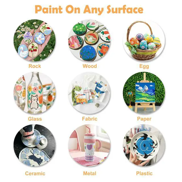 Alt view image 4 of 7 - 30 Colors Precision Dual Tip Acrylic Paint Markers Pens - Brush & Fine