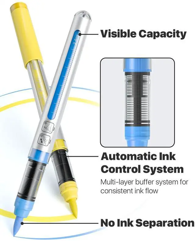 Alt view image 3 of 7 - Acrylic Paint Markers Brush Tip 18 Colors, Automatic Ink Control