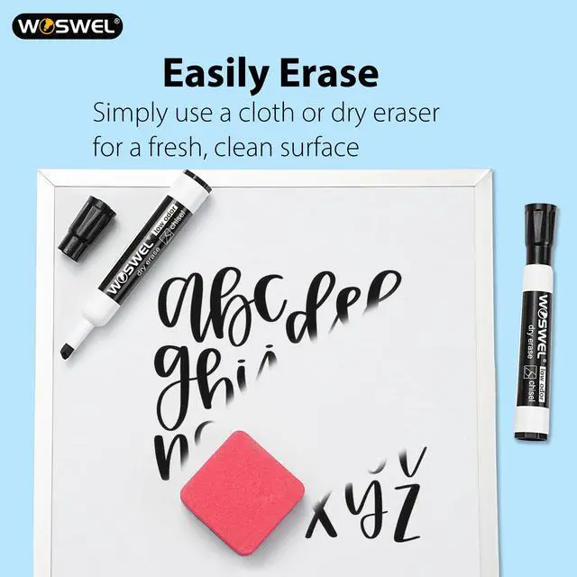 Alt view image 4 of 7 - Dry Erase Markers, Chisel Tip Whiteboard Markers, Low Odor Thick Dry Markers, 50 Bulk 5 Assorted Colors (Black/Blue/Red/Green/Purple) for Teachers, Classroom, Office & Home Use