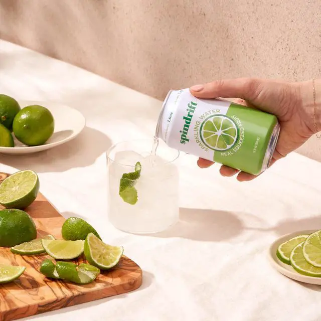 Alt view image 5 of 7 - Sparkling Water, Lime Flavored, Made with Real Squeezed Fruit, 12 Fl Oz Cans, Pack of 24 (Only 4 Calories per Can)