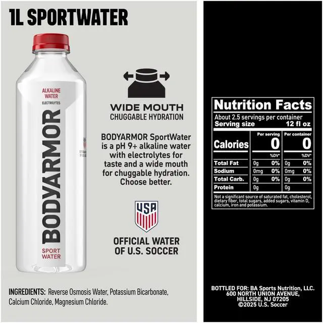 Alt view image 5 of 7 - SportWater, High Alkaline Water Pack + Electrolytes, 1L (6 Pk)